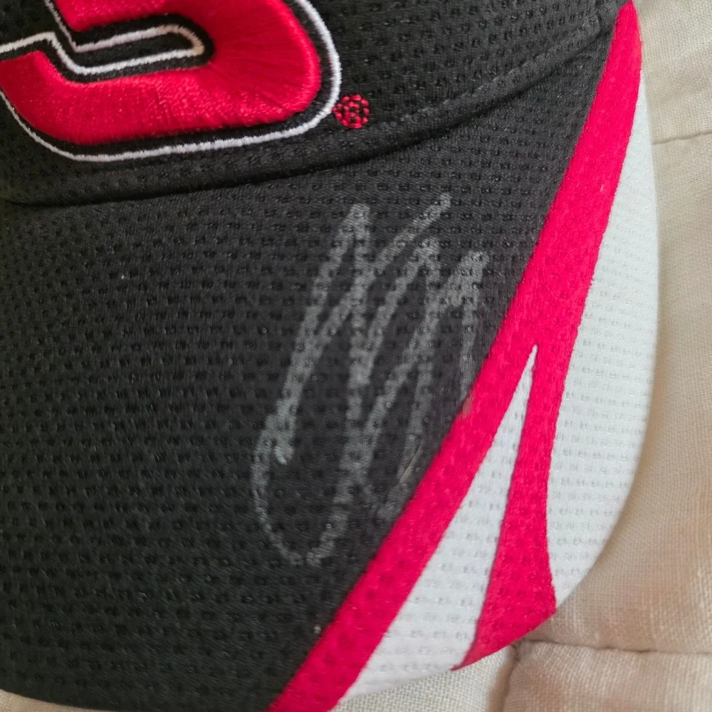 New Era NASCAR Visor Austin Dillon 3 Black Red OSFM NWT Signed Racing Hat
